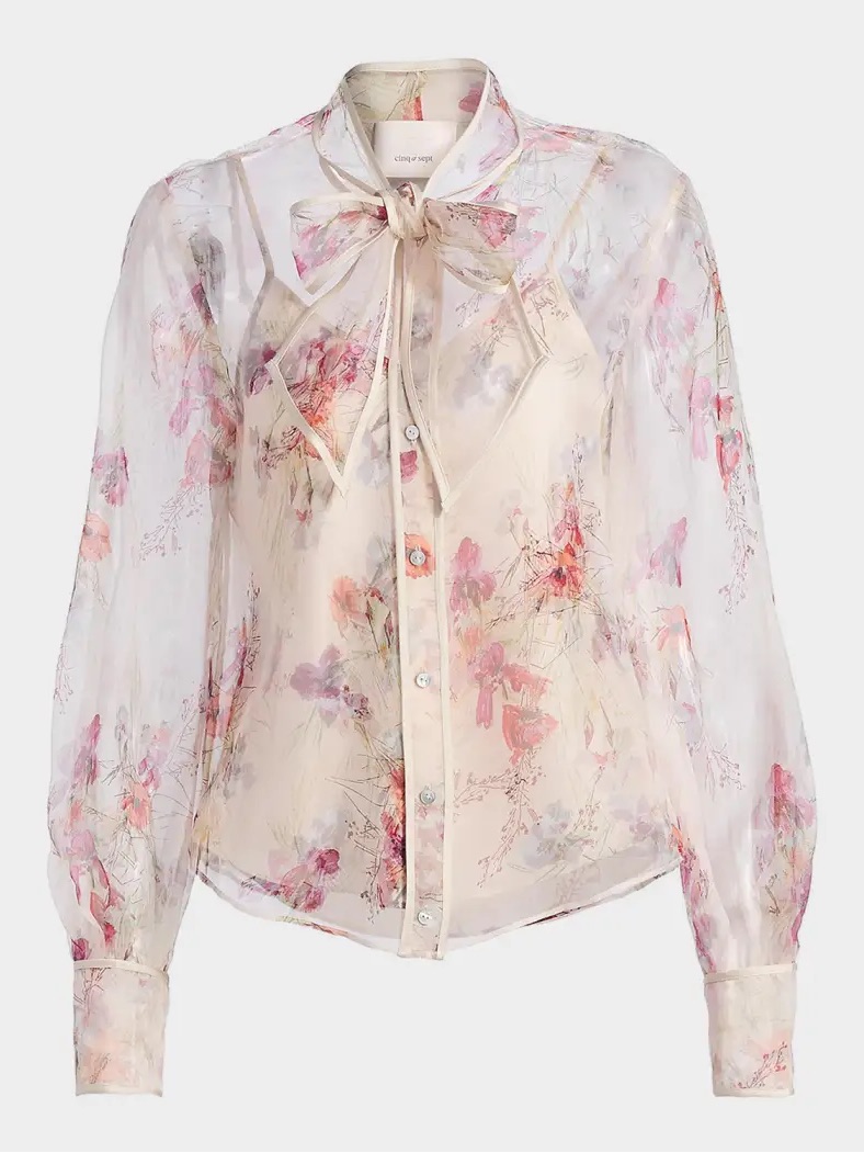 Cinq Sept Iris Bouquet Farouz Top